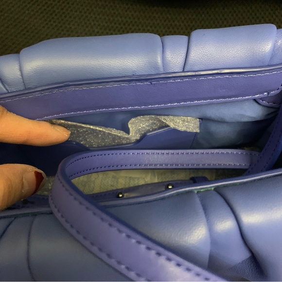 Kate Spade Souffle Smooth Leather Crossbody Shoulder Bag Fluorite Blue $378 - Picture 7 of 8